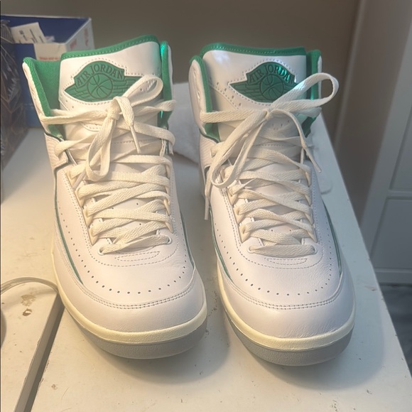 Nike Other - Air Jordan 2 Retro Nike White and Green High-Top Sneakers